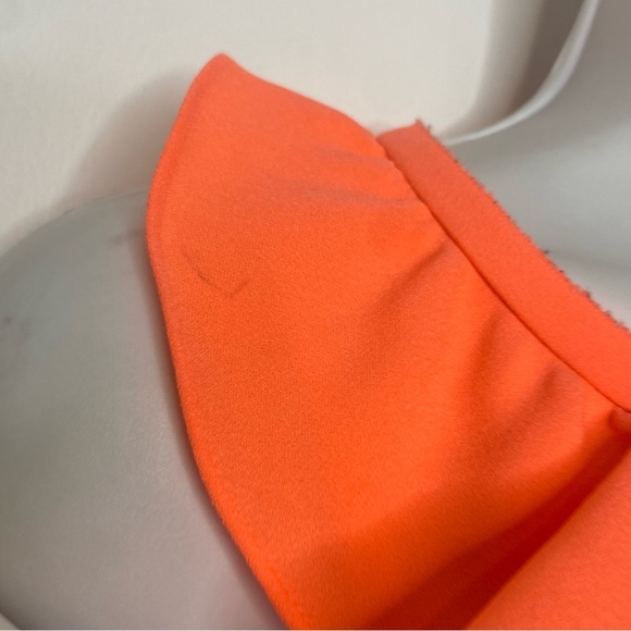 Maje Sleeveless Ruffle Trim Coral Mini Dress Size 2 - Picture 12 of 16